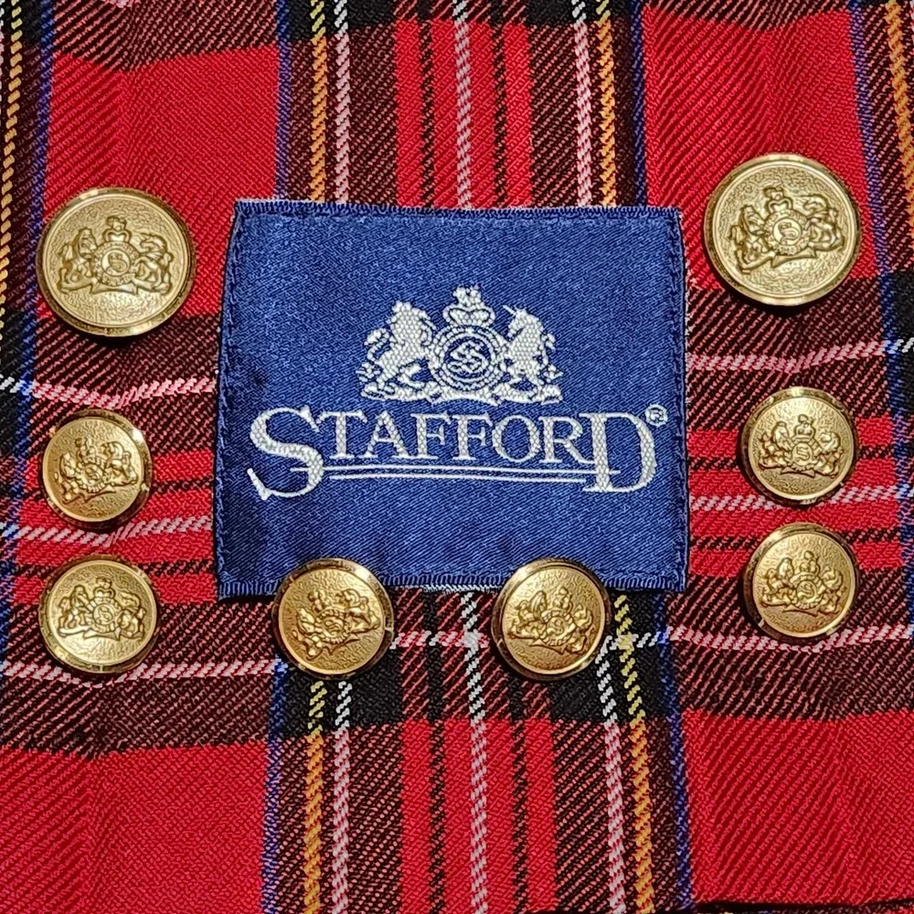 Set of 8 NEW Gold Tone Buttons for Blazer LION UNICORN CREST letter S Stafford